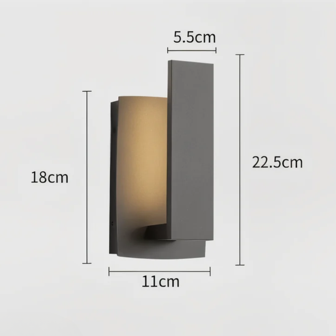 Arvella Minimalist LED Outdoor Wall Lamp With Warm Glow