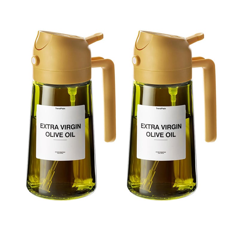 2-in-1 lasinen öljysumutin ja annostelija keittiökäyttöön