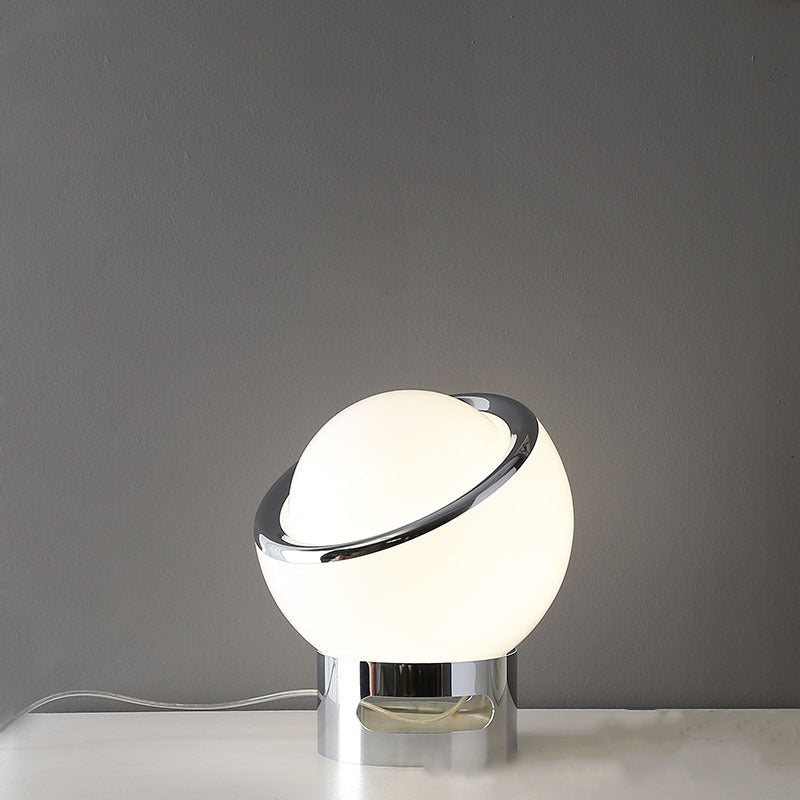 Lyra Opal Bauhaus Table Lamp With Soft Glow Glass Shade