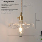Lyra Glass Flower Pendant Lights for Nordic Decor in Living Room