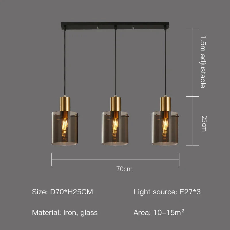 Aurelia glasspendellamper for koselig vintageglød
