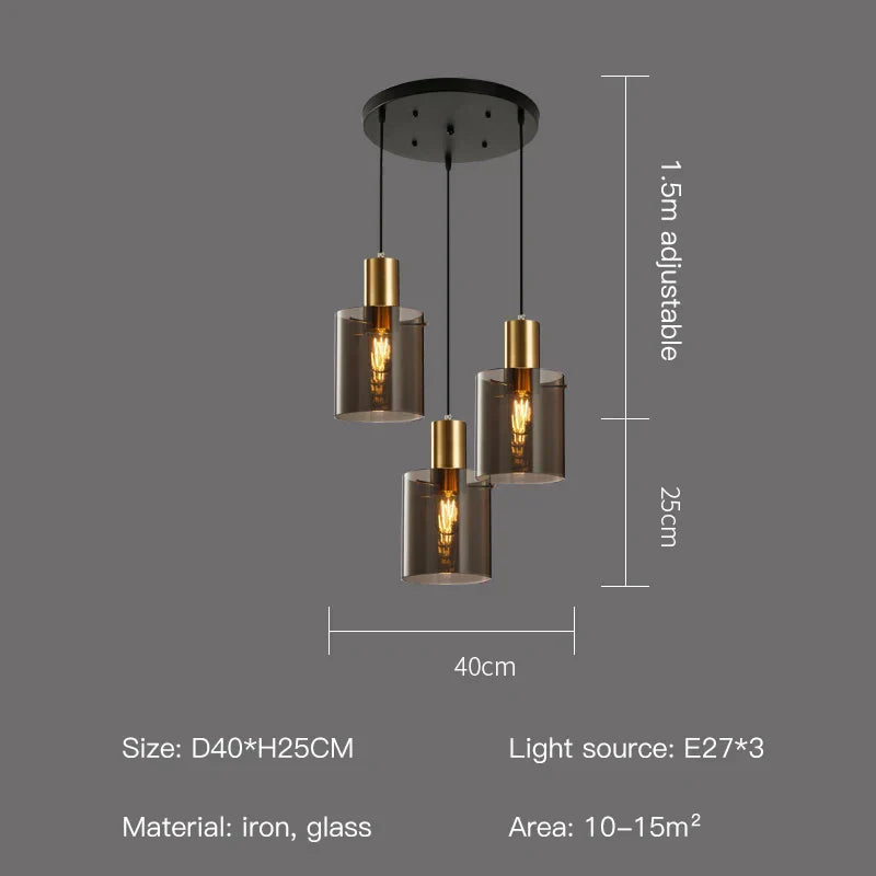 Aurelia glasspendellamper for koselig vintageglød