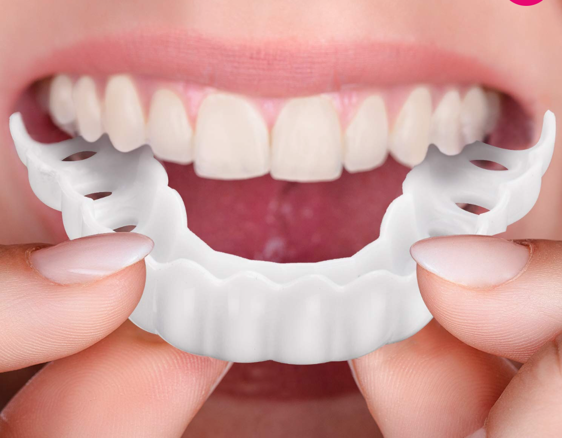 שיניים תותבות מתכווננות עם סנאפ של Alera לאכילה נוחה