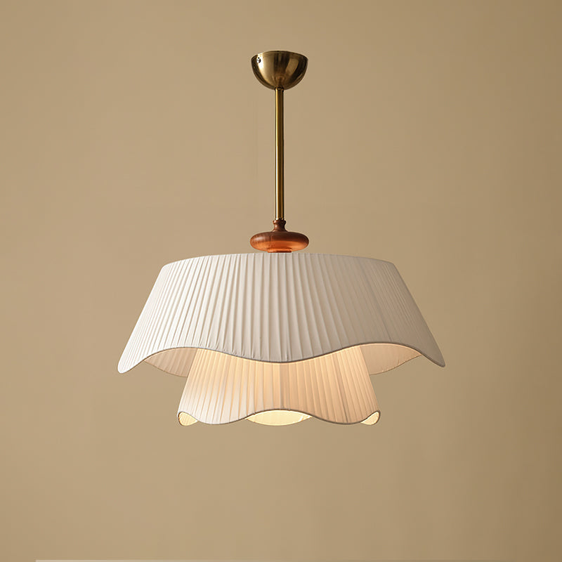 Vespara | Graceful Pendant Lamp For Modern Interiors With Metal Glass And Wood Accents