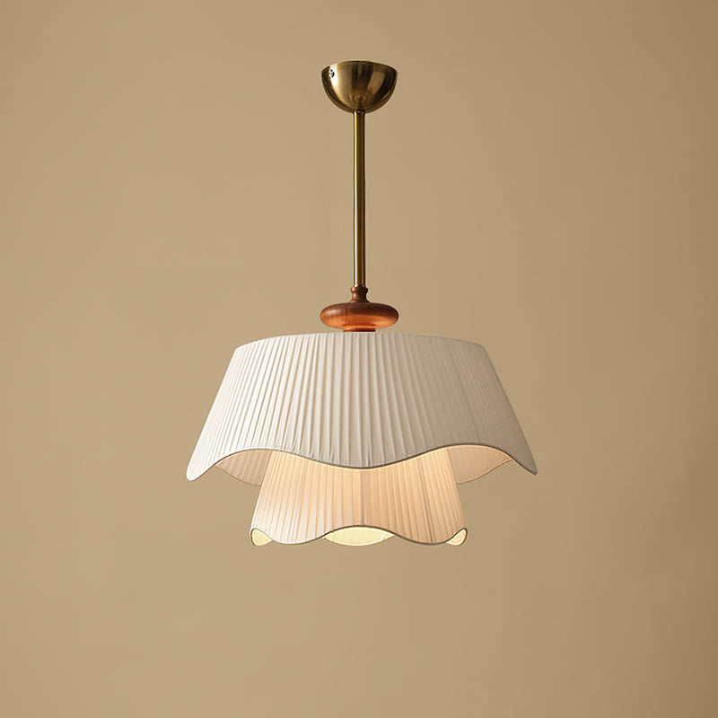 Vespara | Graceful Pendant Lamp For Modern Interiors With Metal Glass And Wood Accents