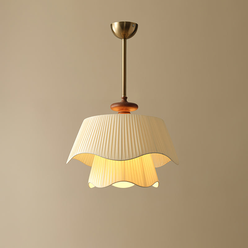 Vespara | Graceful Pendant Lamp For Modern Interiors With Metal Glass And Wood Accents