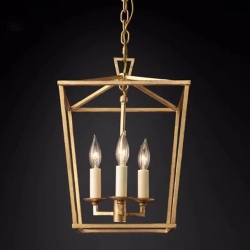Candeeiro Suspenso Asteron Retro com Gaiola para Velas para Salas de Jantar