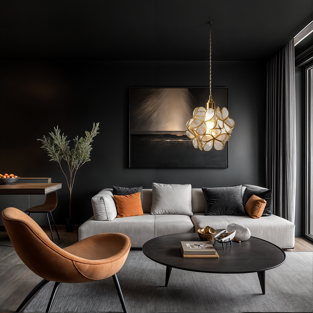 Nova Bloom Glass Pendant Light With Nordic Flower Design