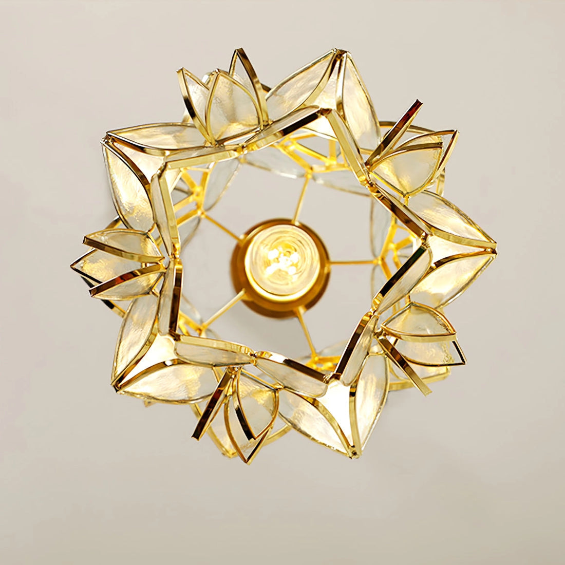 CapizLuxe Pendant Light Handcrafted Ceiling Lamp With Elegant Glow