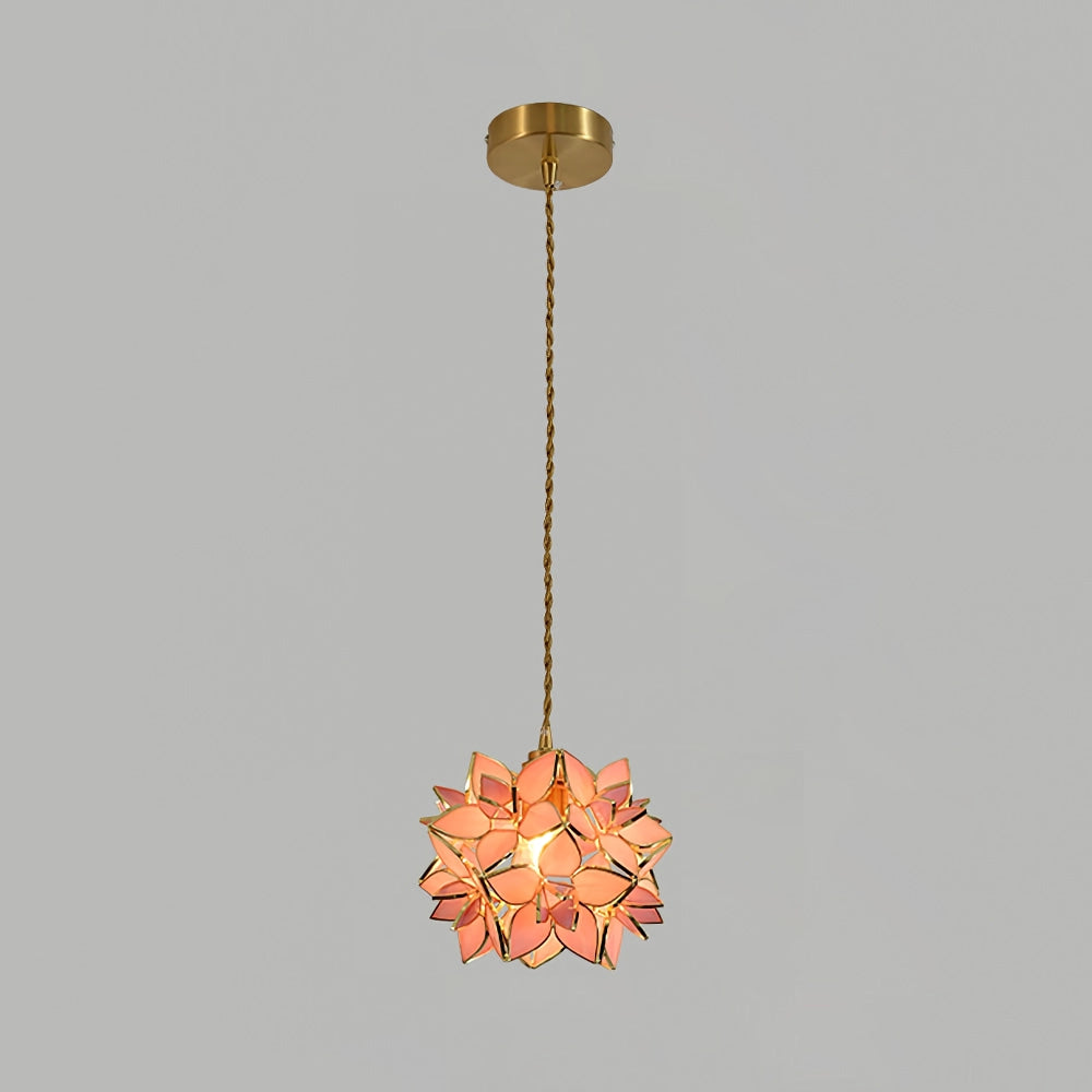 CapizLuxe Pendant Light Handcrafted Ceiling Lamp With Elegant Glow
