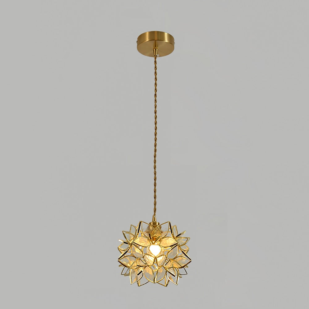 CapizLuxe Pendant Light Handcrafted Ceiling Lamp With Elegant Glow