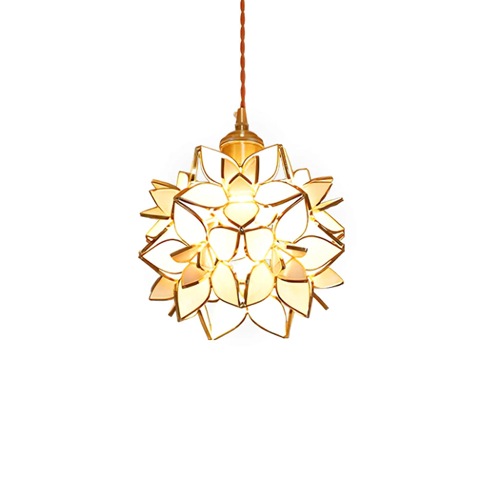 CapizLuxe Pendant Light Handcrafted Ceiling Lamp With Elegant Glow