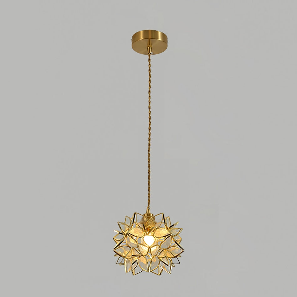 CapizLuxe Pendant Light Handcrafted Ceiling Lamp With Elegant Glow