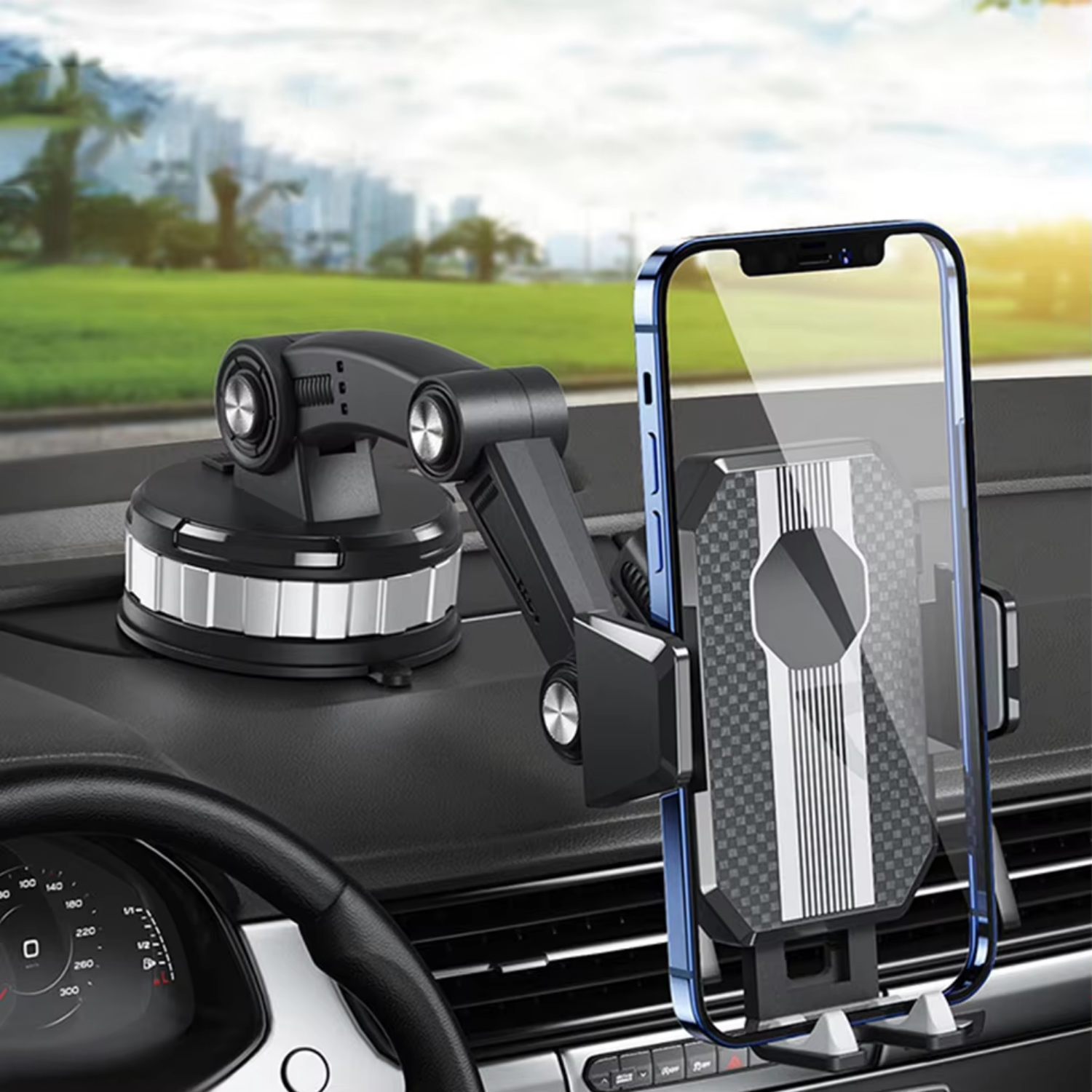 Universal Car Phone Mount | Strong Suction Dashboard Holder with 360° Rotation | Svulp