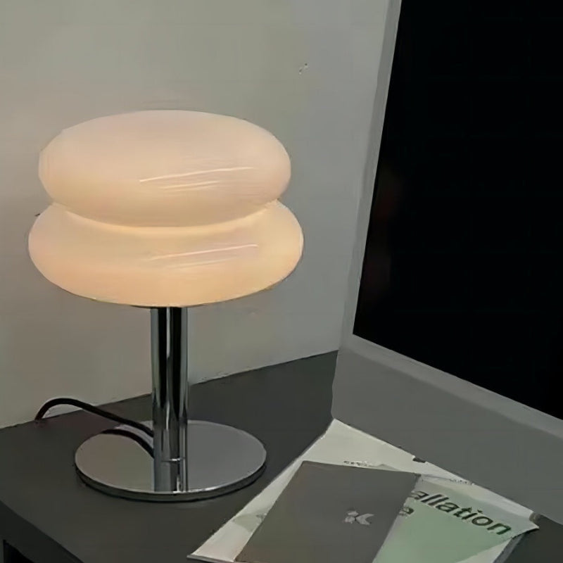 LumaStack Bauhaus-stil Färgglad Glasbordslampa med Staplad Cylinderform