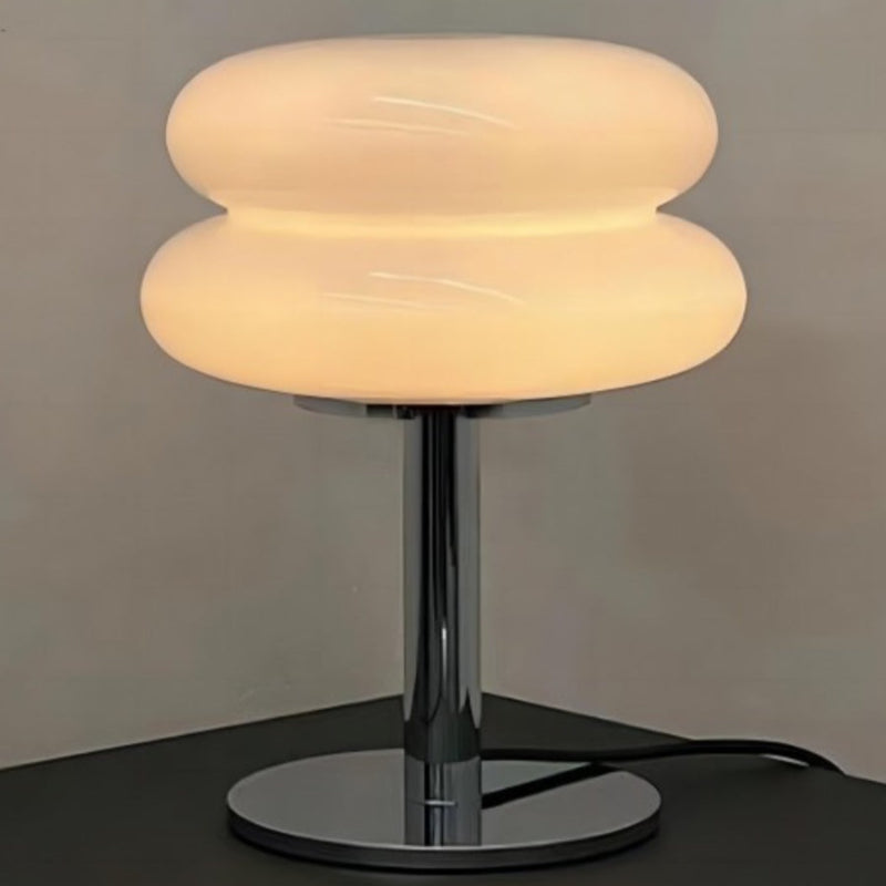 LumaStack Bauhaus-stil Färgglad Glasbordslampa med Staplad Cylinderform