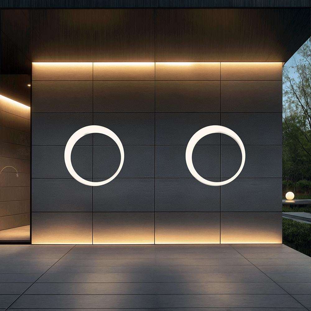 LumiCirque Orbit Outdoor Circular Iron Wall Light Modern