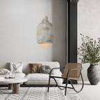Aurek Wabi-Sabi Cement Pendant Lamp With Adjustable Cord For Home