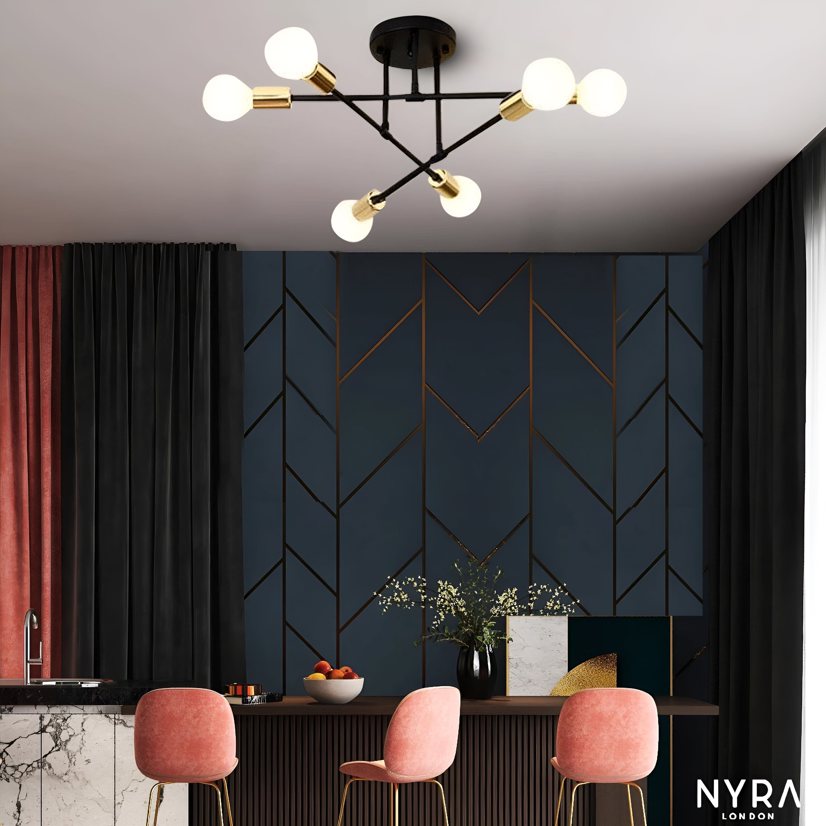 AstraLume Nordic 8-Light Chandelier for Living Rooms