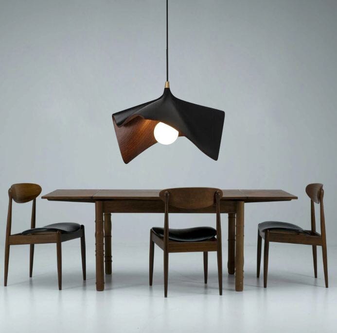 Noctero Premium Luxe Black Folded Resin Pendant Lights LED