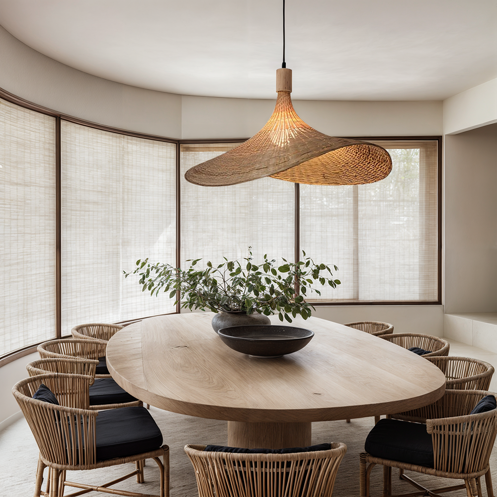 Candeeiro de Bambu Nalara com Brilho Quente e Aconchegante para Qualquer Divisão