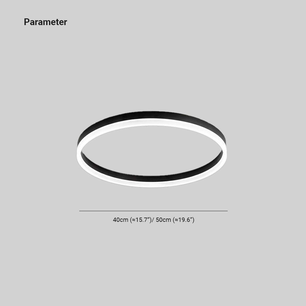 Aurell Ring LED Ceiling Light Dimmable Black White Gold