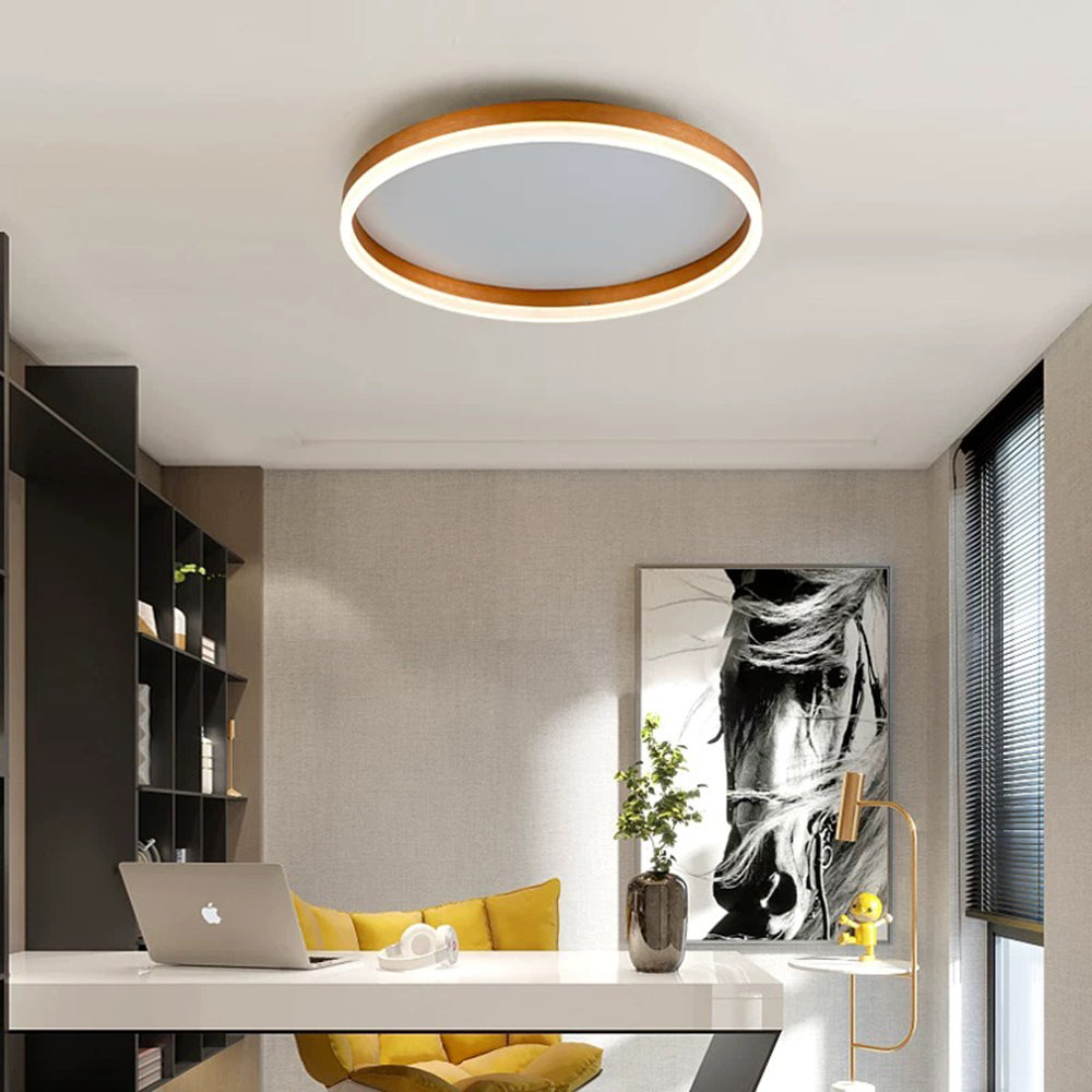 Aurell Ring LED Ceiling Light Dimmable Black White Gold