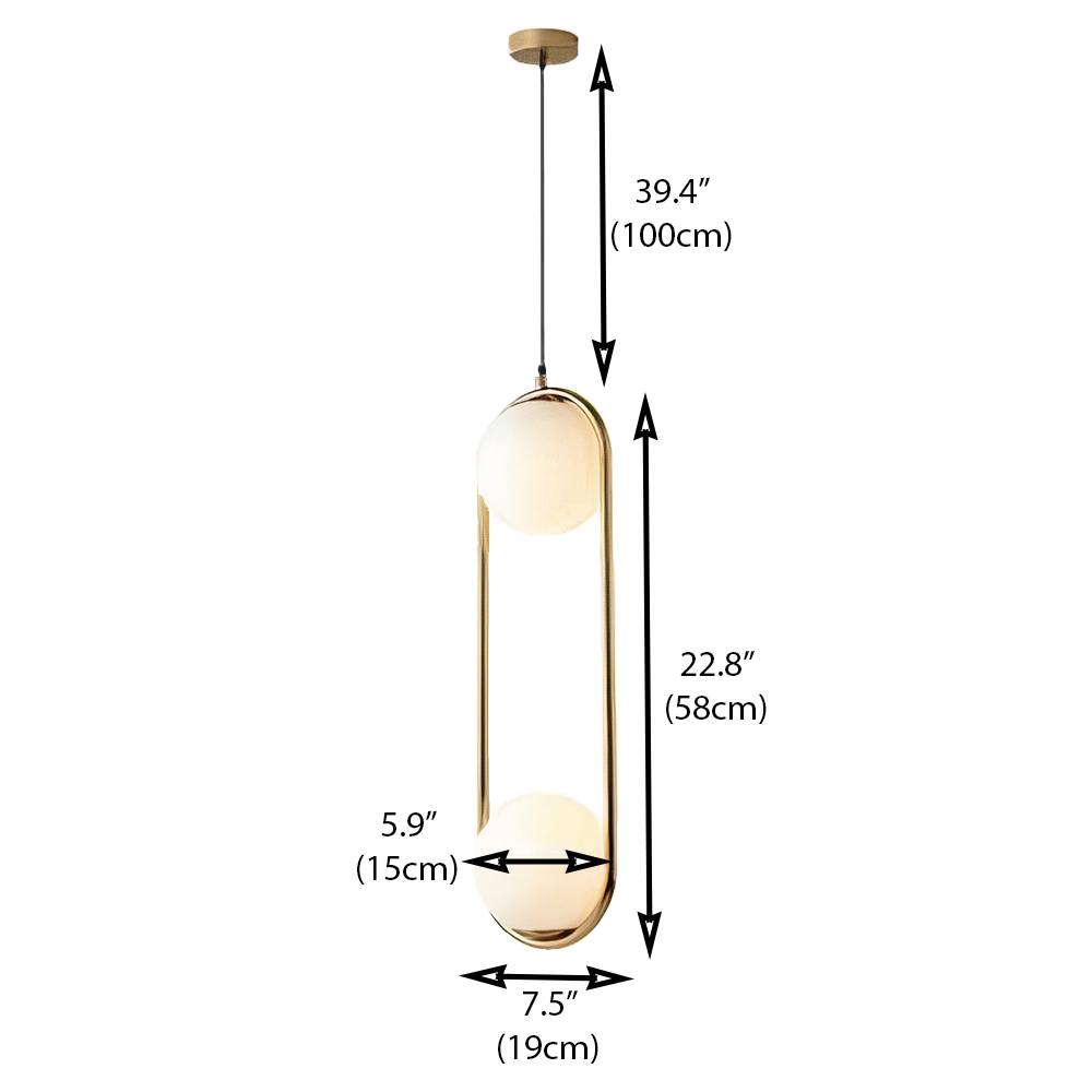 Sylvara Drop Pendant Light With Glass Shade And Brass Finish