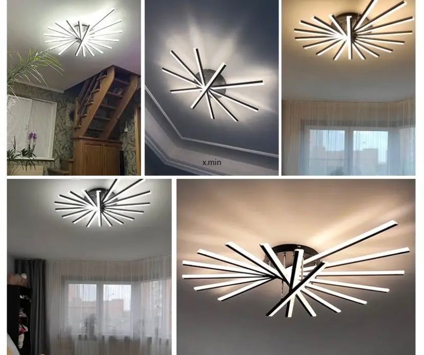 Nyvara Noir-Gold Chandelier With Remote Adjustable Lighting