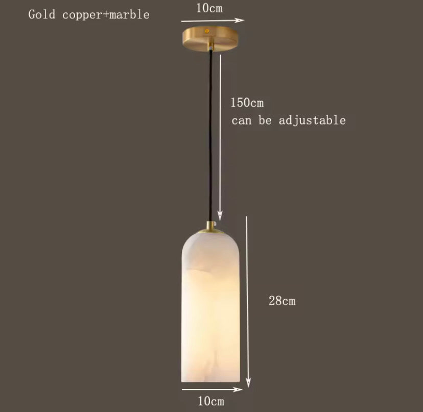 Luna márvány függeszték réz díszítéssel Időtlen ragyogás
