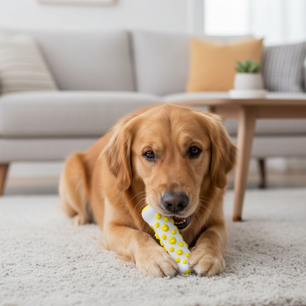 لعبة كلب مهدئة من زينباو بخلاصة اللافندر والبابونج لتقليل القلق مصنوعة من بوليمر غير سام