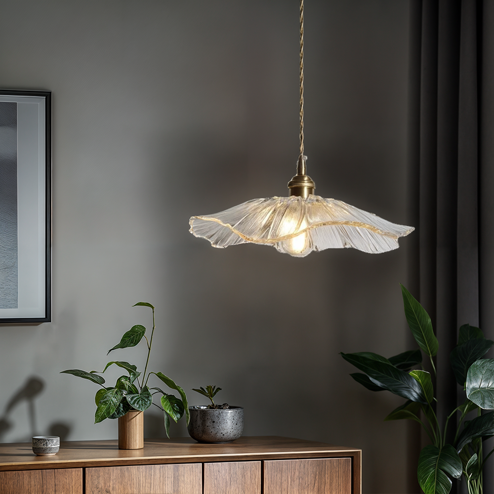 FloraGlass Nordic Flower Pendant Light for Living Rooms