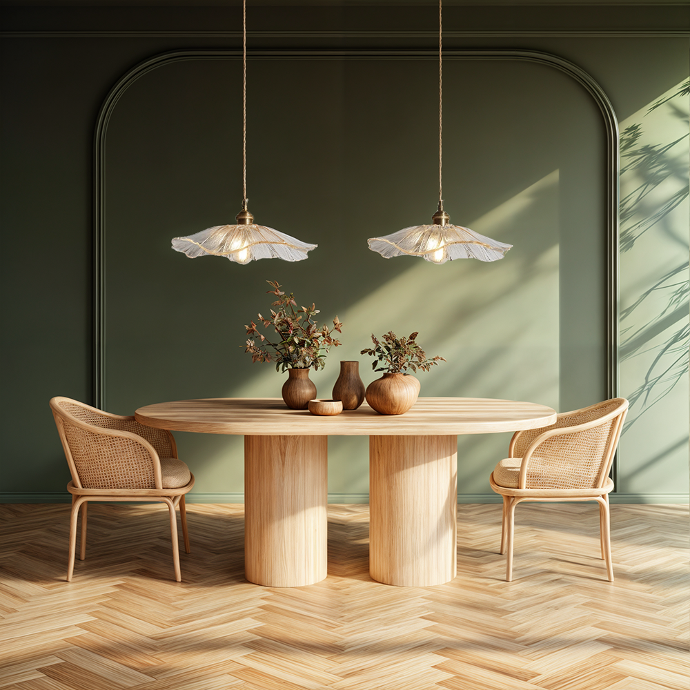 FloraGlass Nordic Flower Pendant Light for Living Rooms