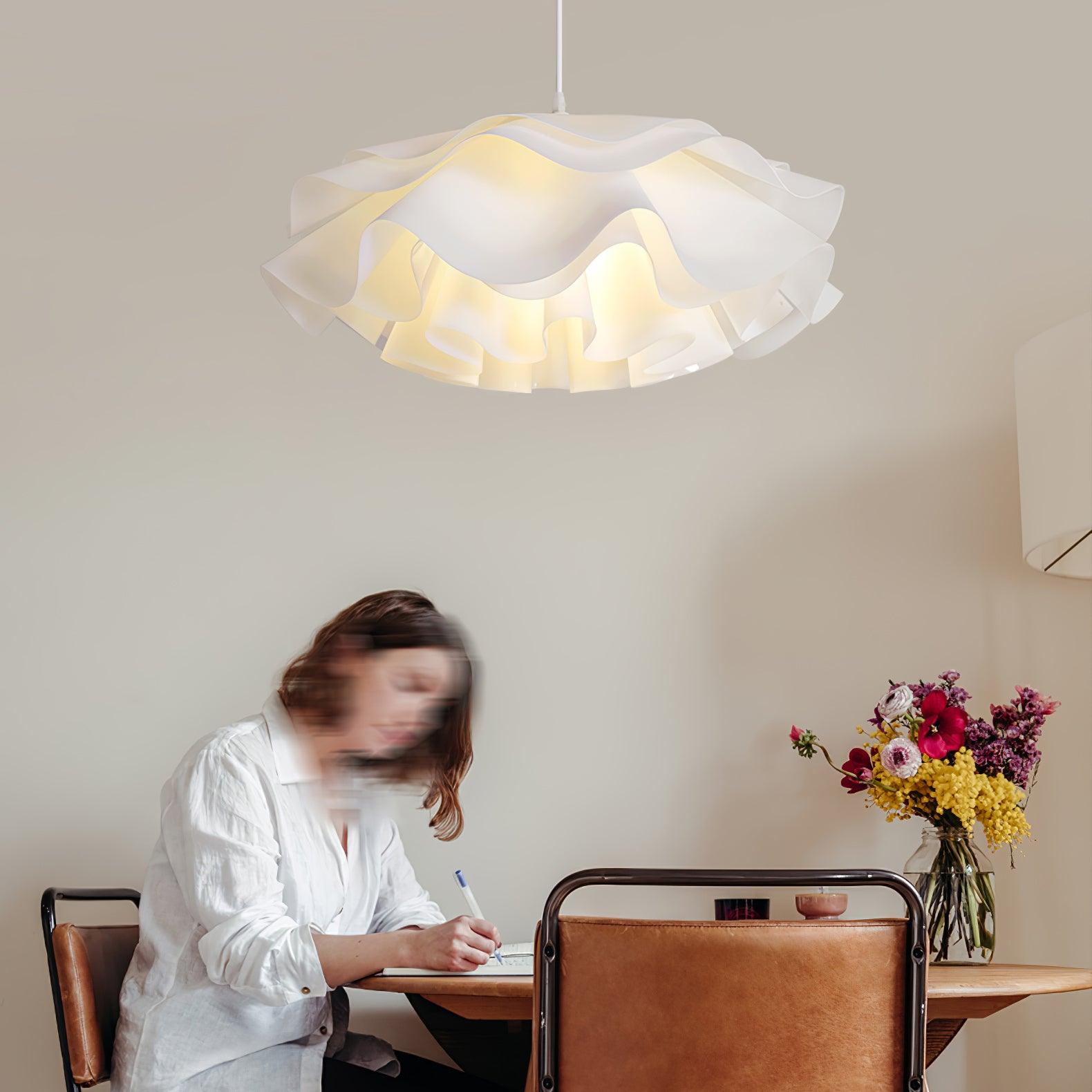 FloraGlow Petal Pendant Lamp | White Soft Diffuse Light
