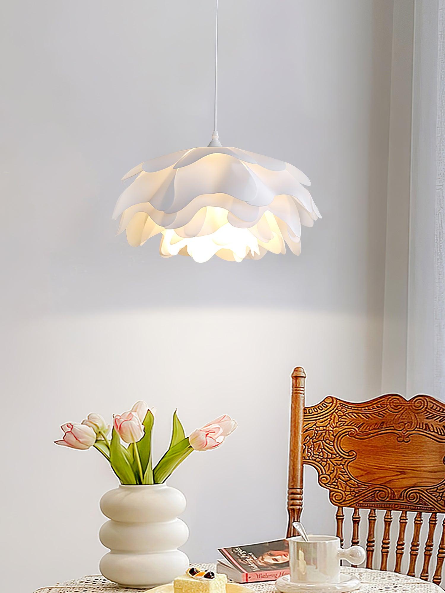 FloraGlow Petal Pendant Lamp | White Soft Diffuse Light