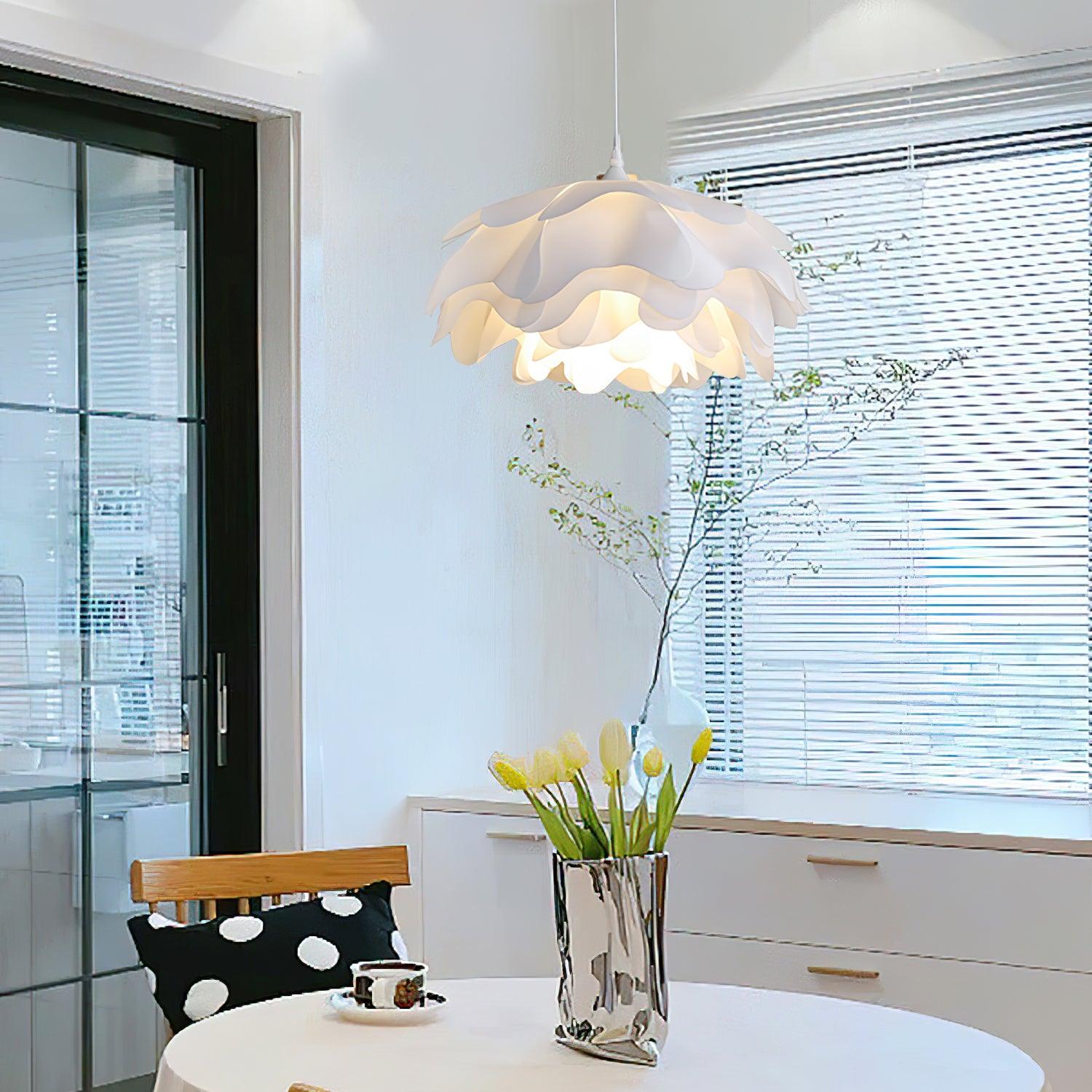 FloraGlow Petal Pendant Lamp | White Soft Diffuse Light
