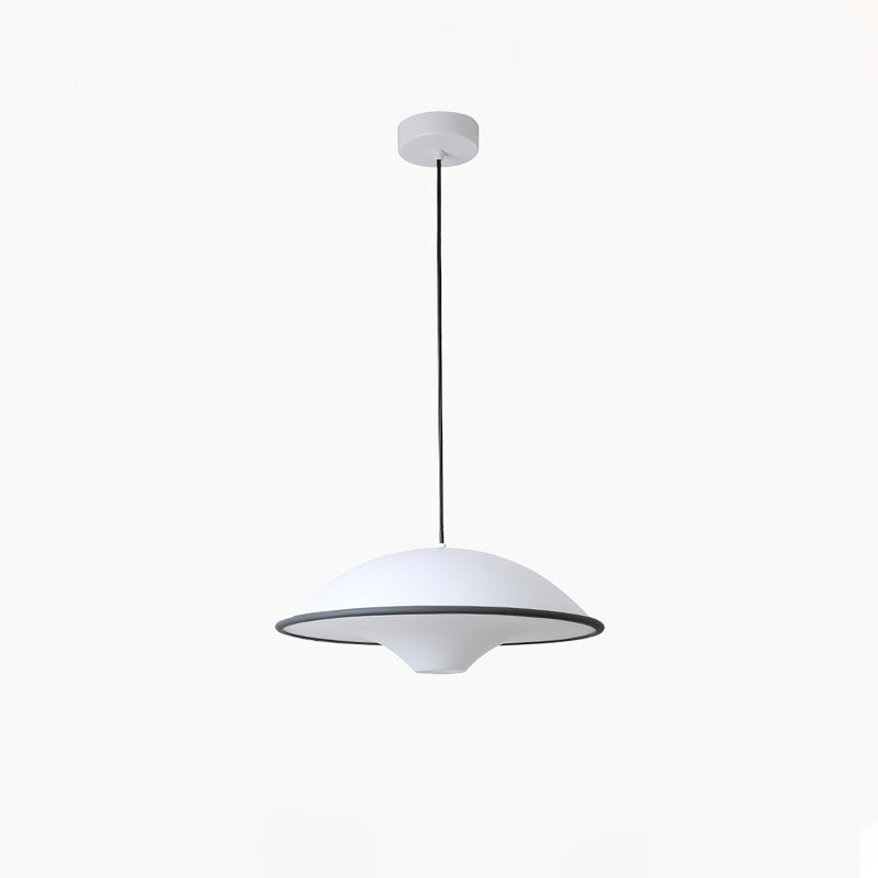 Novara | Minimalist UFO Pendant Light With Black Trim