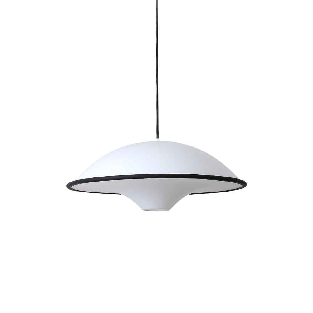 Novara | Minimalist UFO Pendant Light With Black Trim
