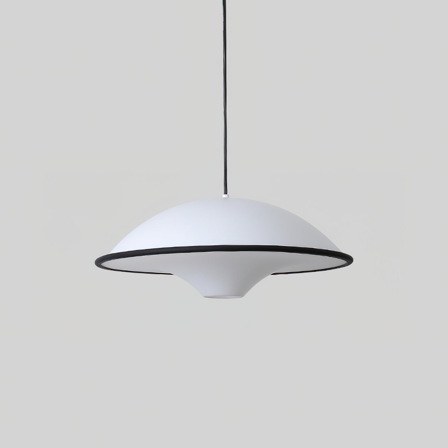 Novara | Minimalist UFO Pendant Light With Black Trim