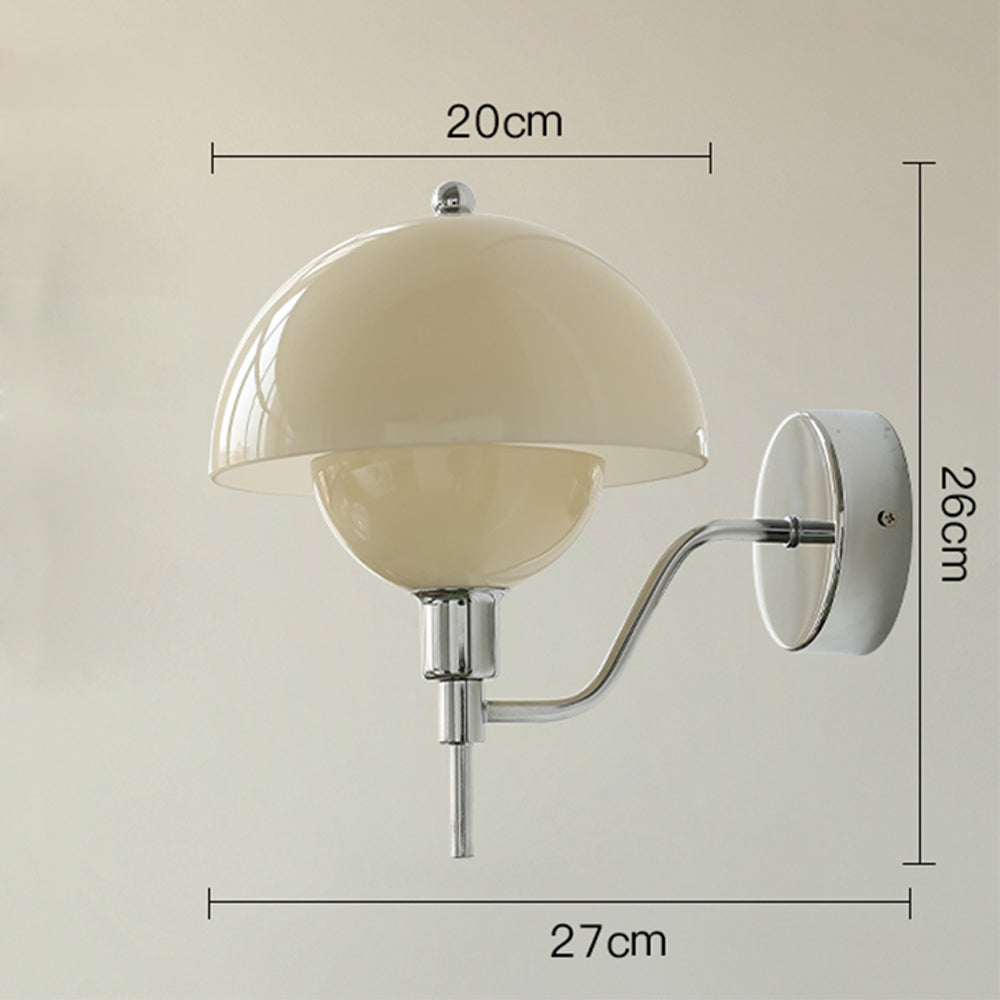 Aurelia Cream Mushroom Hallway Wall Light With Warm Glow
