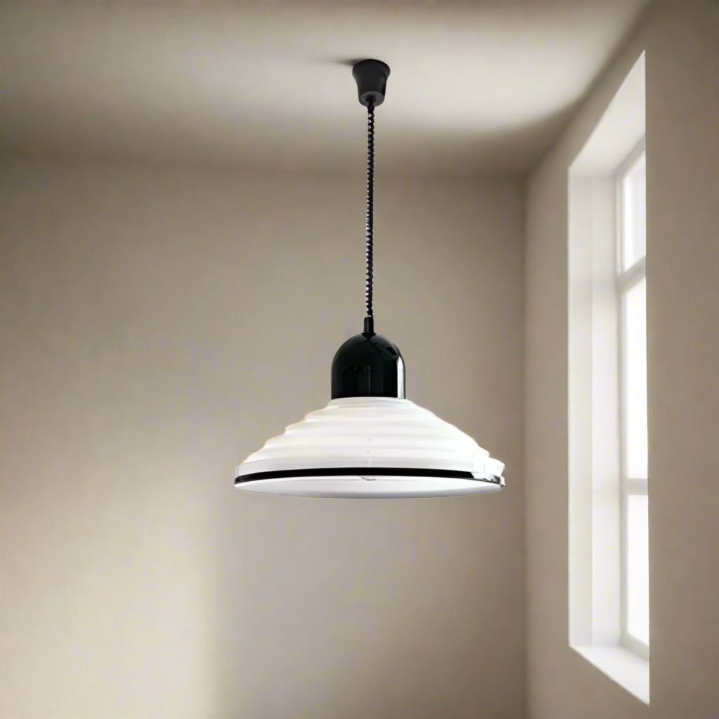 Lyrae | Wind Glass Pendant Light With Cream Soft Shade
