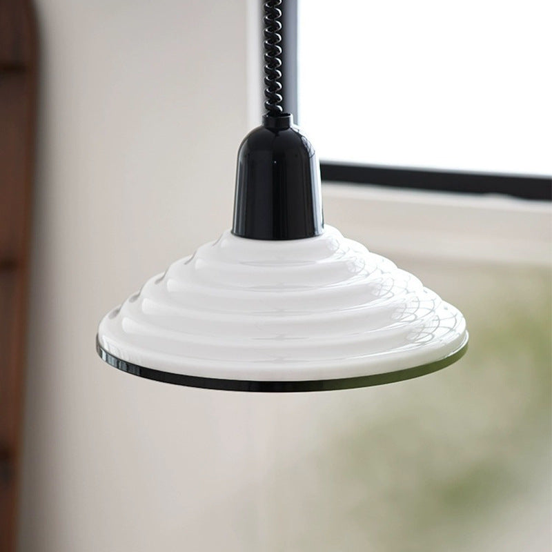 Lyrae | Wind Glass Pendant Light With Cream Soft Shade