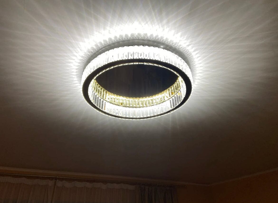 Aurelia Ring Crystal Chandelier For Soft Bedroom Lighting