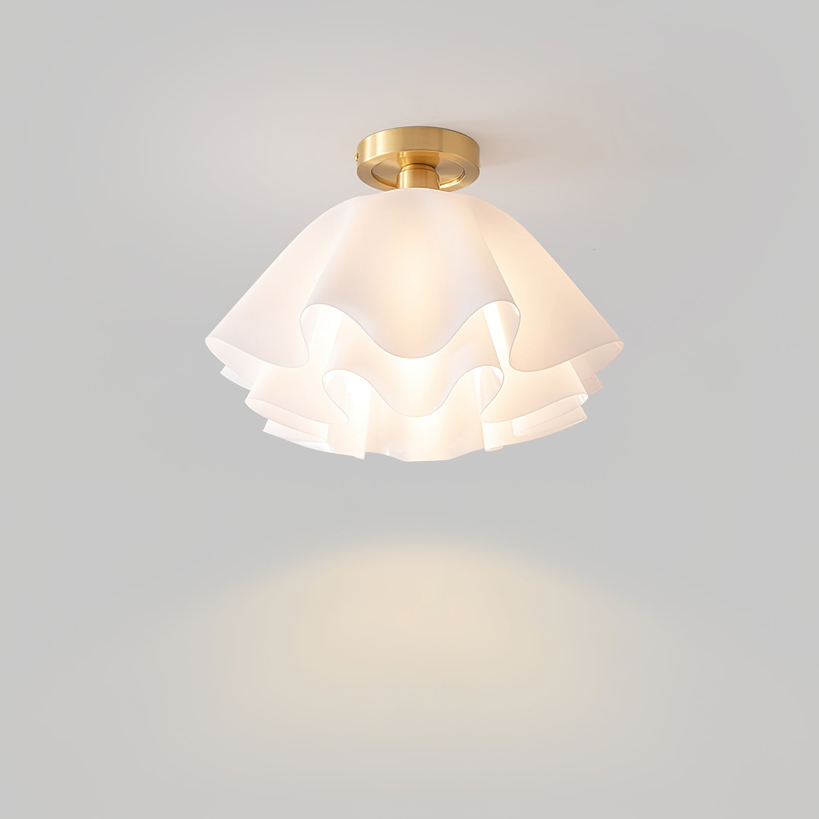 Lunari Copper Base Folded Ceiling Light for Modern Living Rooms