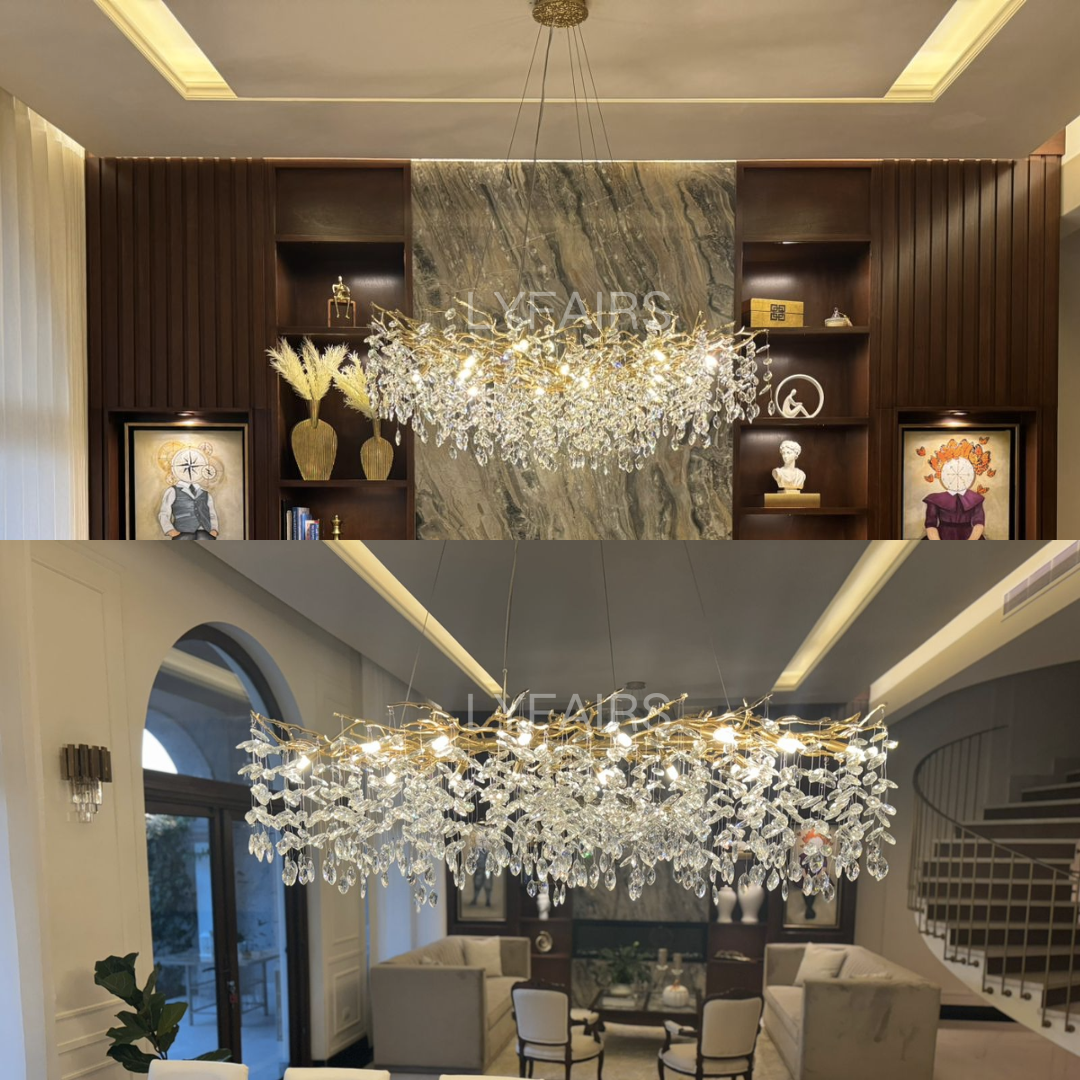 French Style Branch Crystal Chandelier For Modern Homes