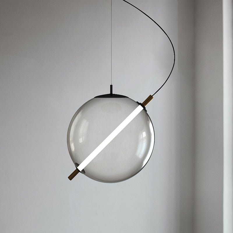 Luminex Copper Matte Glass LED Pendant Light for Modern Interiors