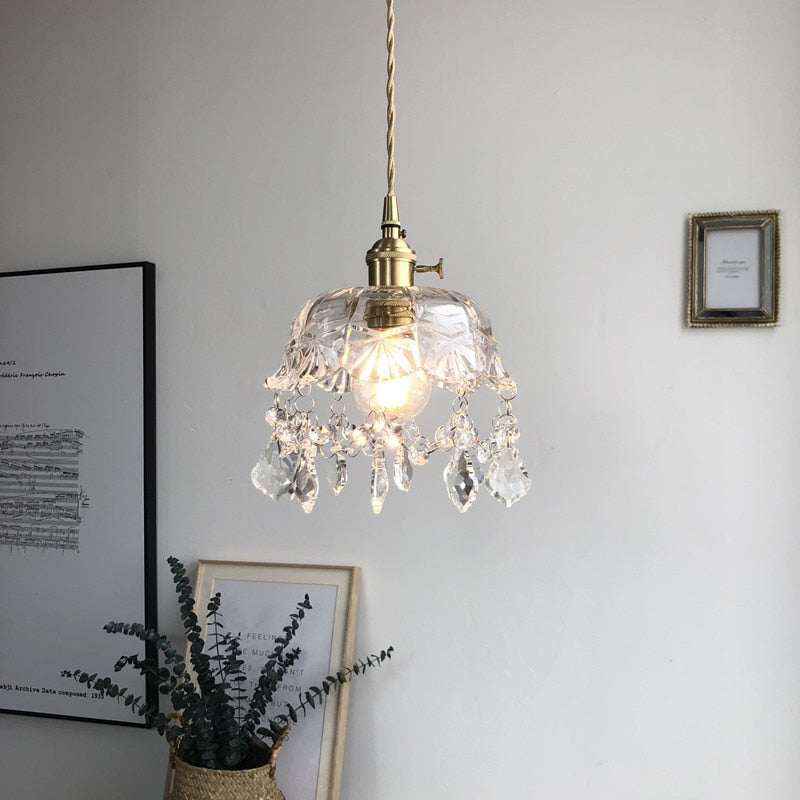 Lyra Crystal Glass Pendant Light for Modern Homes Decor