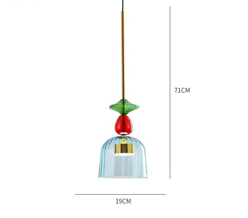 NovaCandy Color Glass Pendant Lights in Nordic Brass