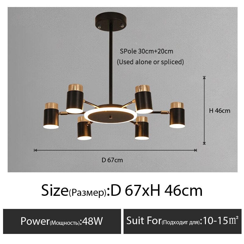 NexaLume Chandelier Modern Dimmable Ceiling Light Design