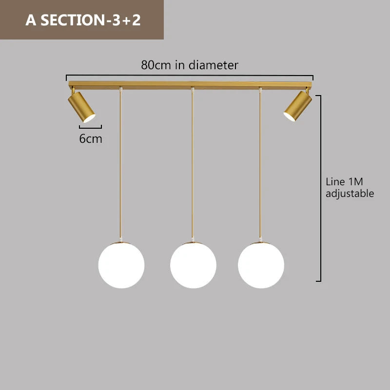 Lyra Three-Head Glass Pendant Light for Modern Homes
